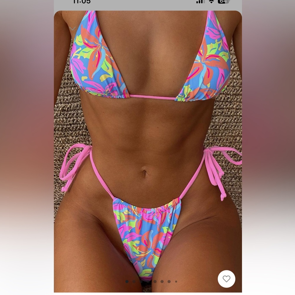 Princess Polly blue multi bikini